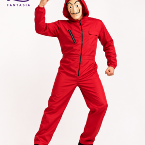 Fantasia Macacão Vermelho com Máscara